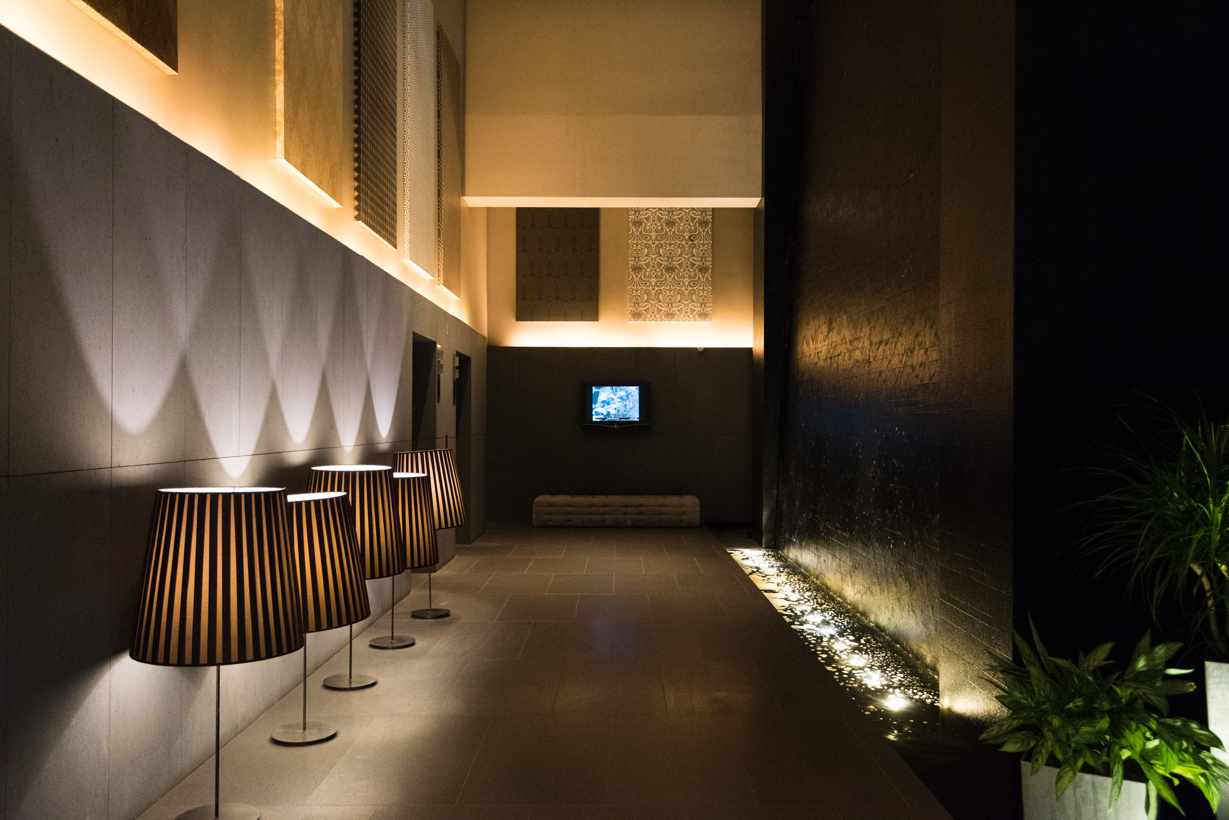 The Walkway to the Lifts at the Pan Pacific Orchard Road Serviced Suites