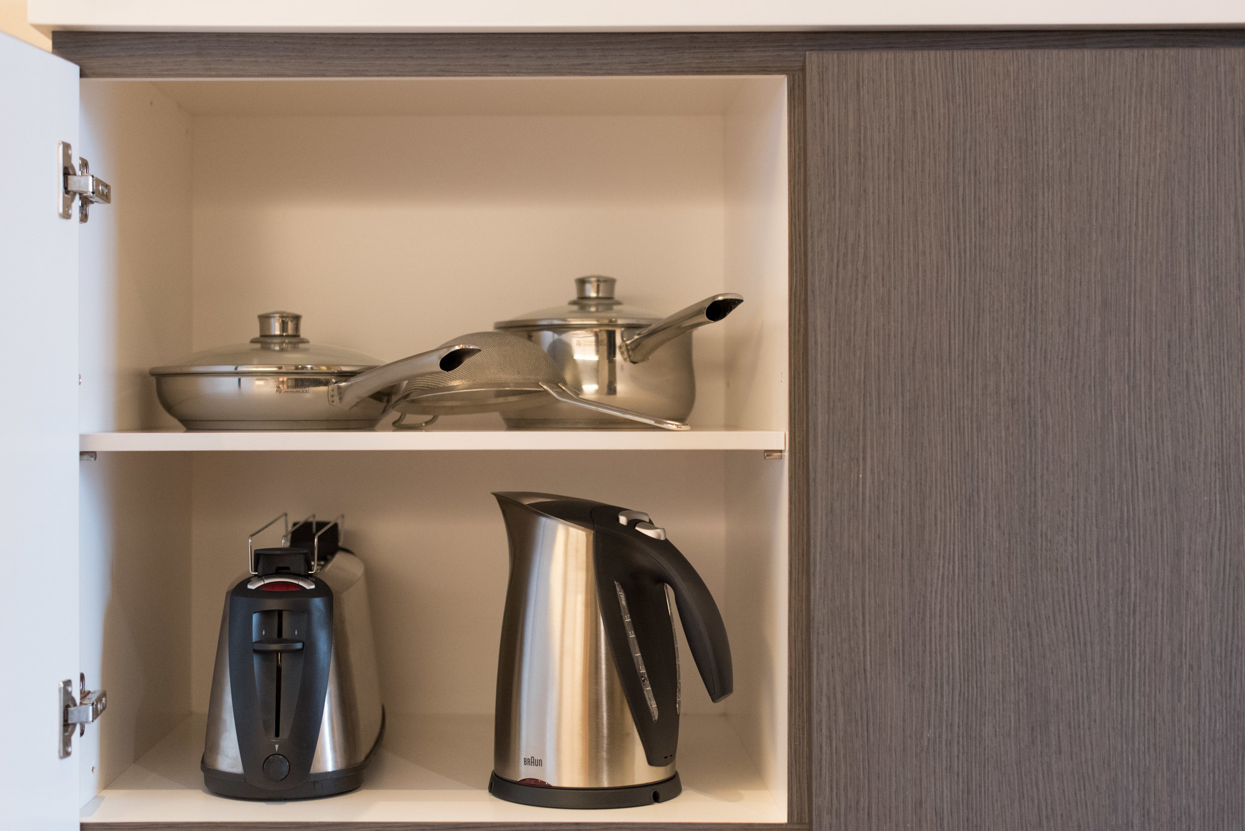 Kitchen Appliances in the One Bedroom Deluxe Suite