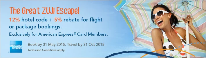 12% off Zuji with American Express