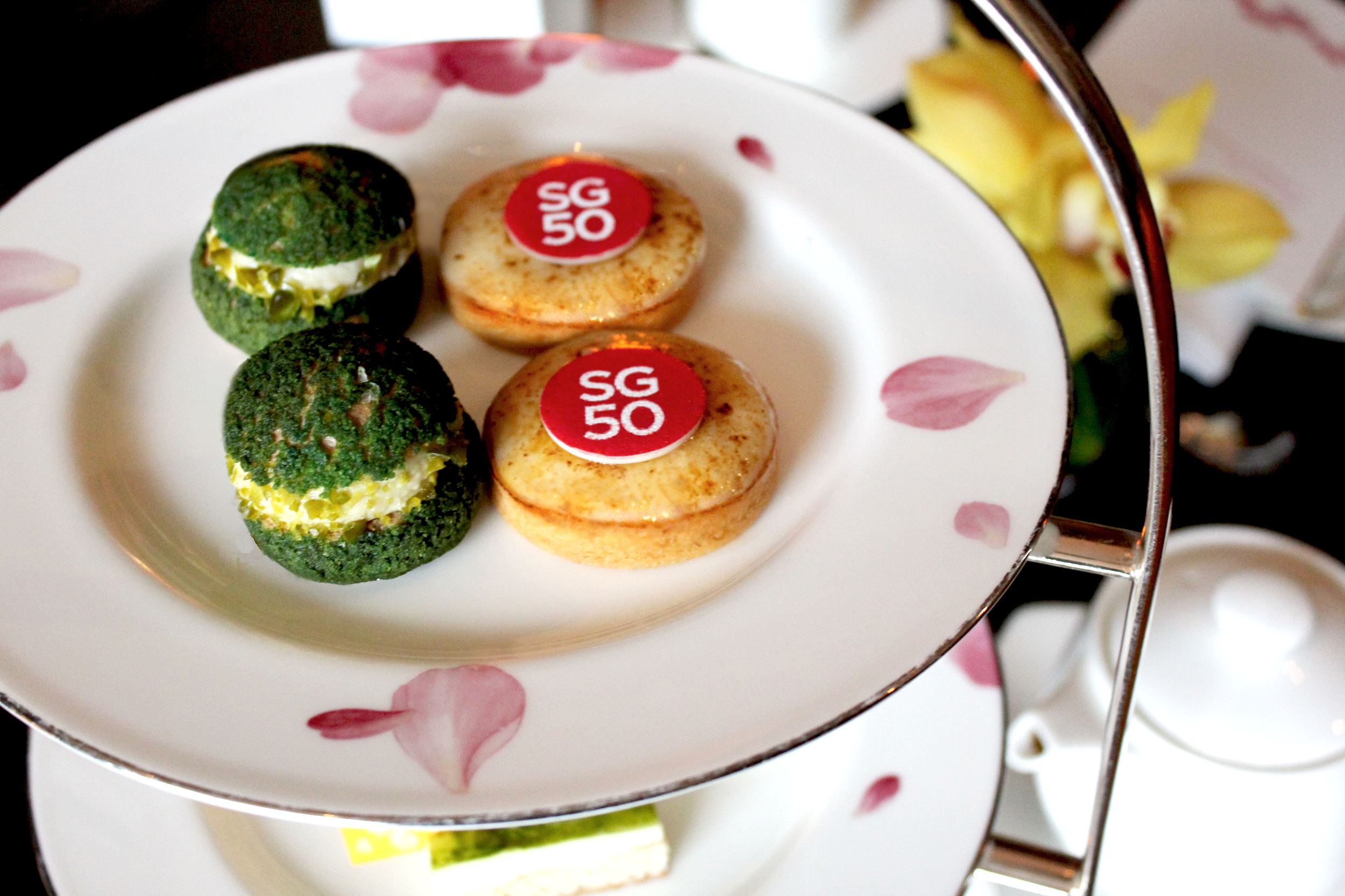 Axis August Afternoon Tea - Durian Creme Brulee, Durian Choux Pastry | Photo Credit: Mandarin Oriental, Singapore