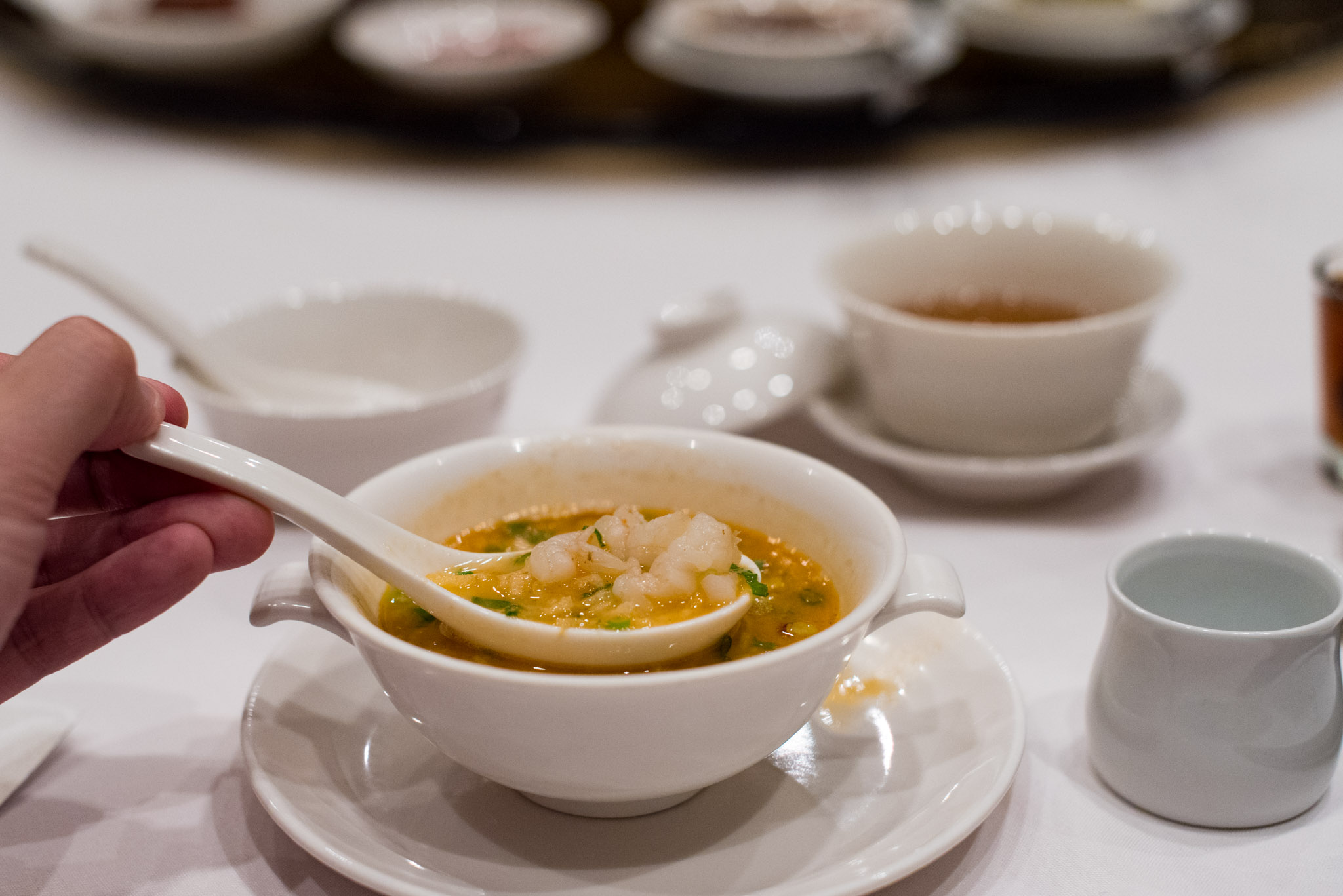 Lobster Broth, Diced Seafood and Crispy RiceWan Hao Chinese Restaurant -&nbsp;Singapore Marriott Tang Plaza Hotel