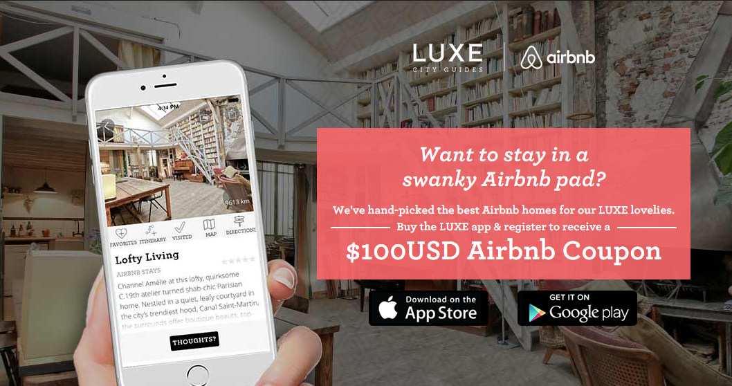Free US$100 Airbnb Coupon - Airbnb x LUXE
