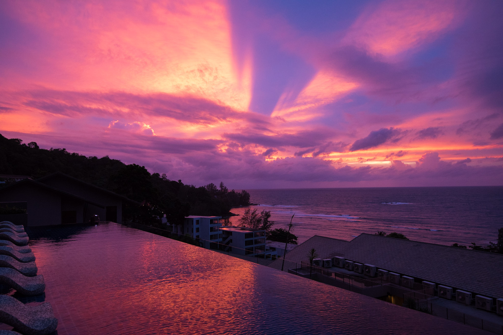 Sunset at the Regency Club The Pool Bar - Hyatt Regency Phuket Resort
