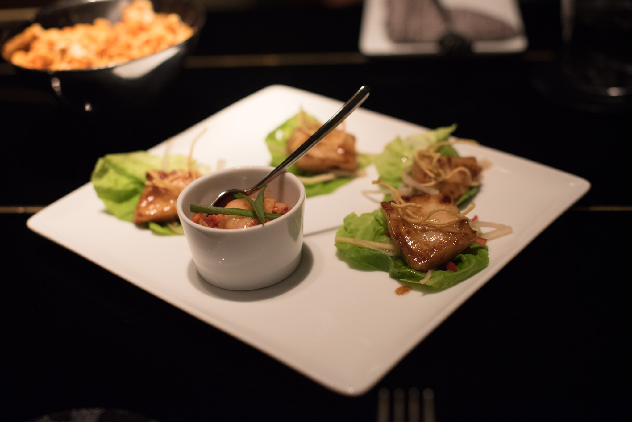 Miso Cod Lettuce Wraps (S$20++)Manhattan - Regent Singapore