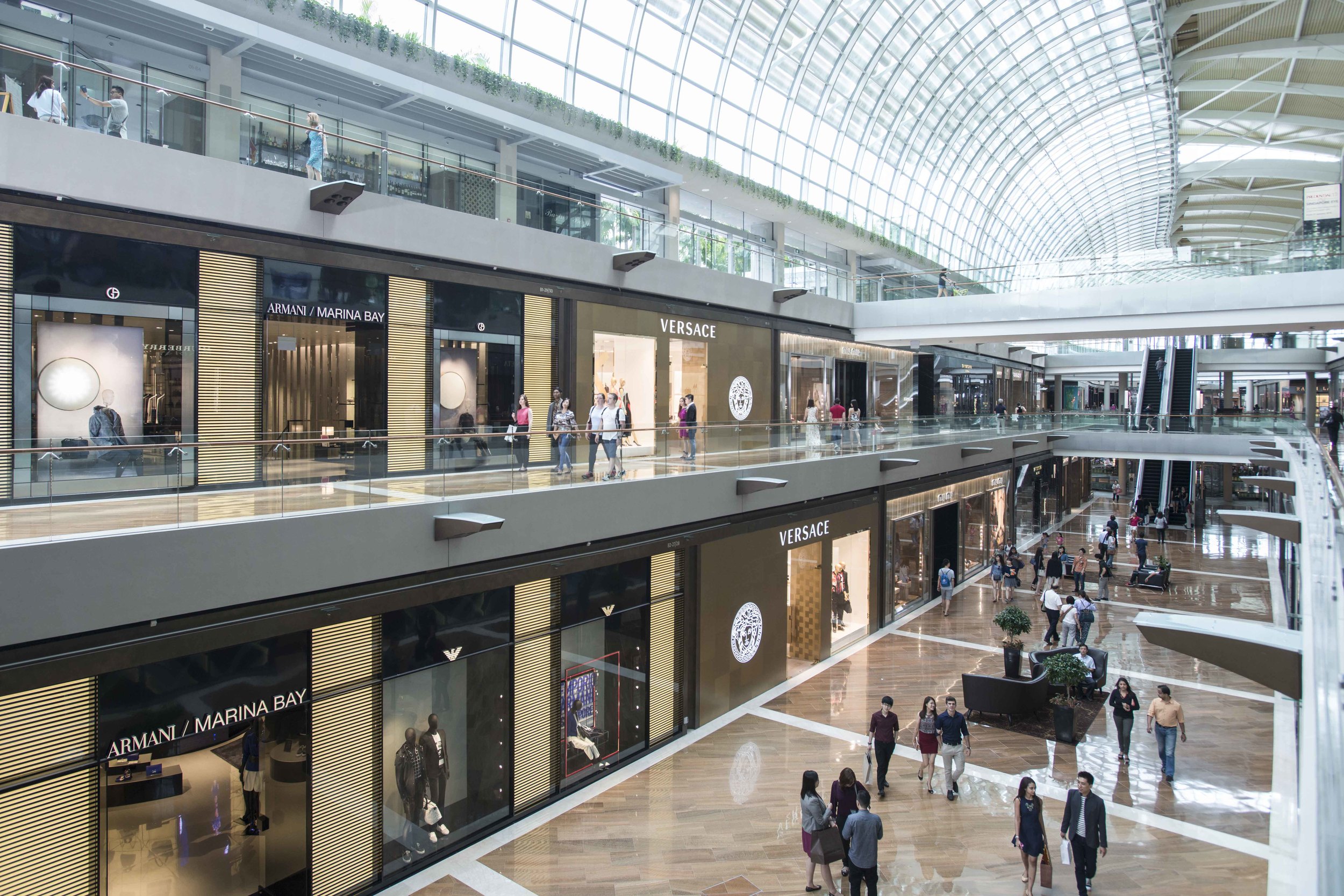 Galleria Level of MBA | Photo Credit: Marina Bay Sands
