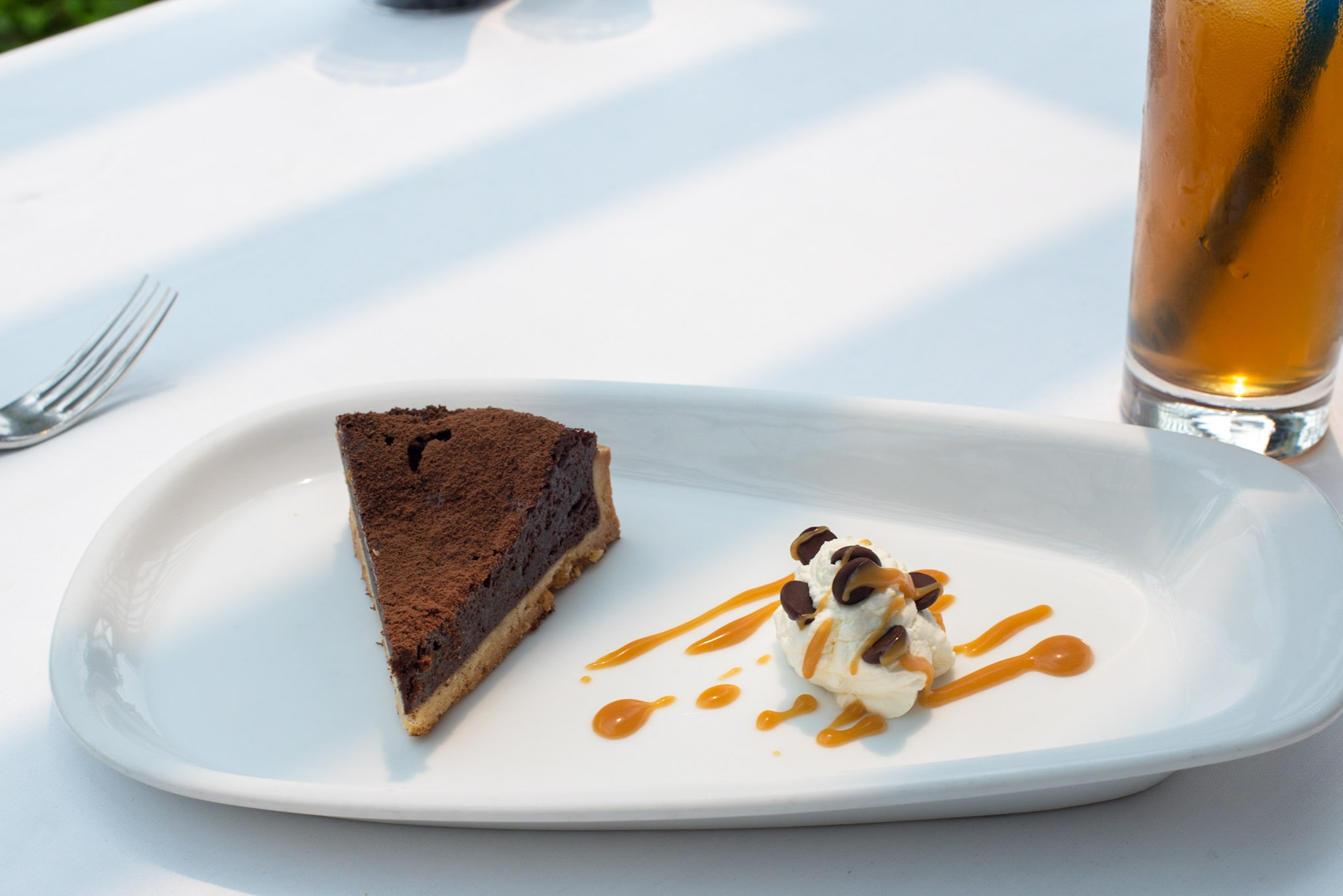 Chocolate Antilles Tart, Salted Caramel SaucePool Grill - Singapore Marriott Tang Plaza Hotel