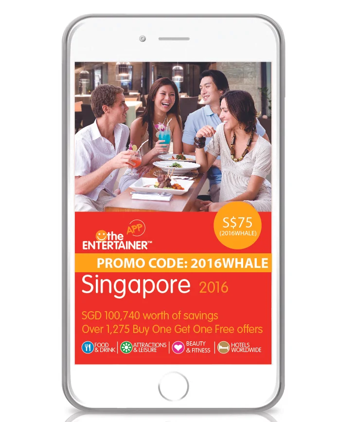Buy One Get One with The Entertainer Singapore 2016 - SAVE S$10! 