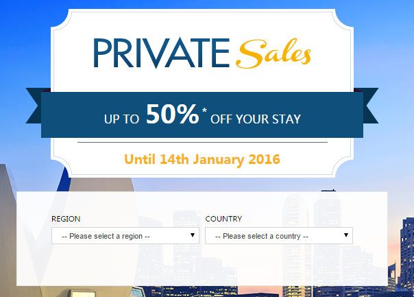 Accor Worldwide Sale (up to 50% off) - Book by 14 January 2016