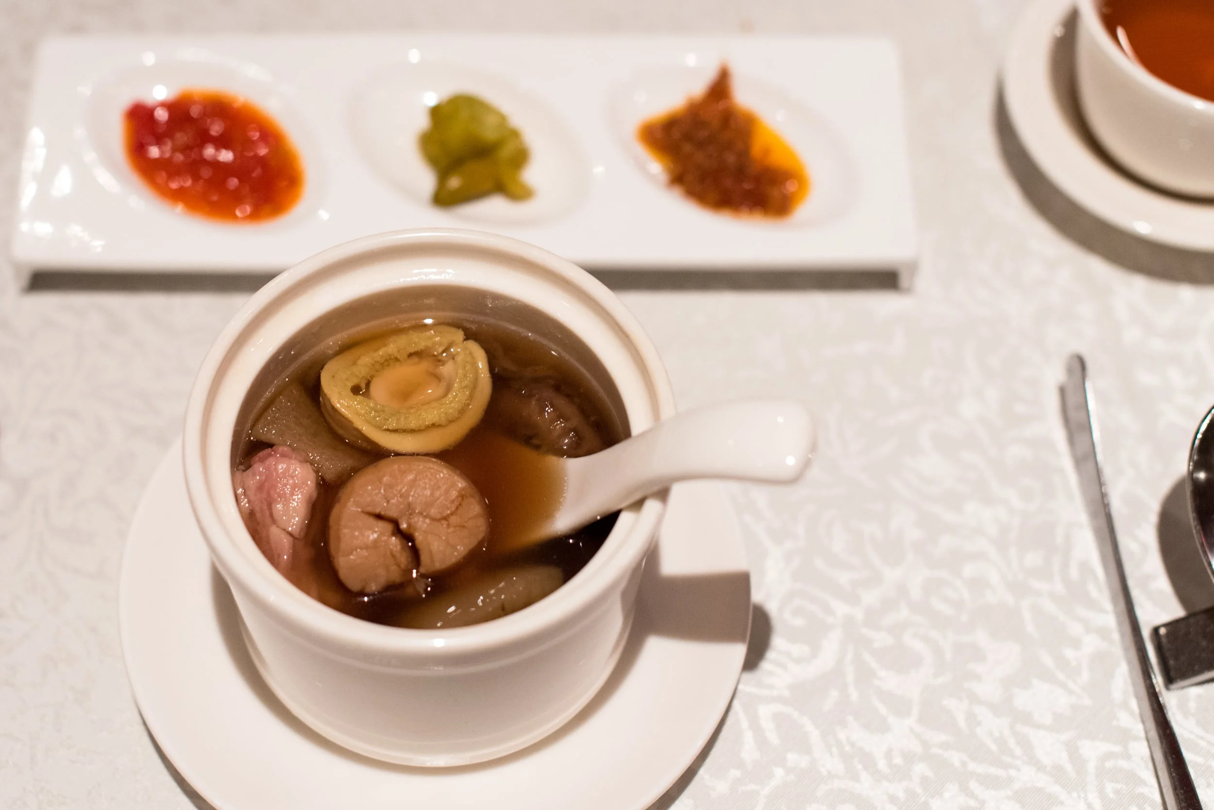Nutritious "Buddha Jumps over the Wall" with Matsutake Mushroom Hai Tien Lo - Pan Pacific Singapore