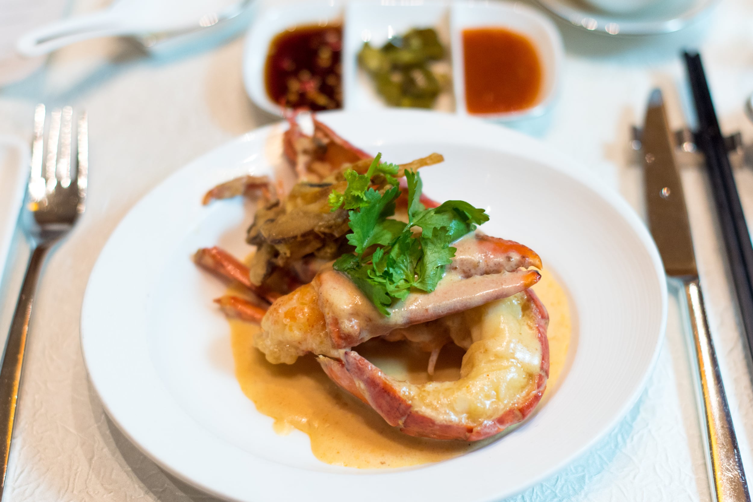 Simmered Boston Lobster with Ginger MilkJade - The Fullerton Hotel