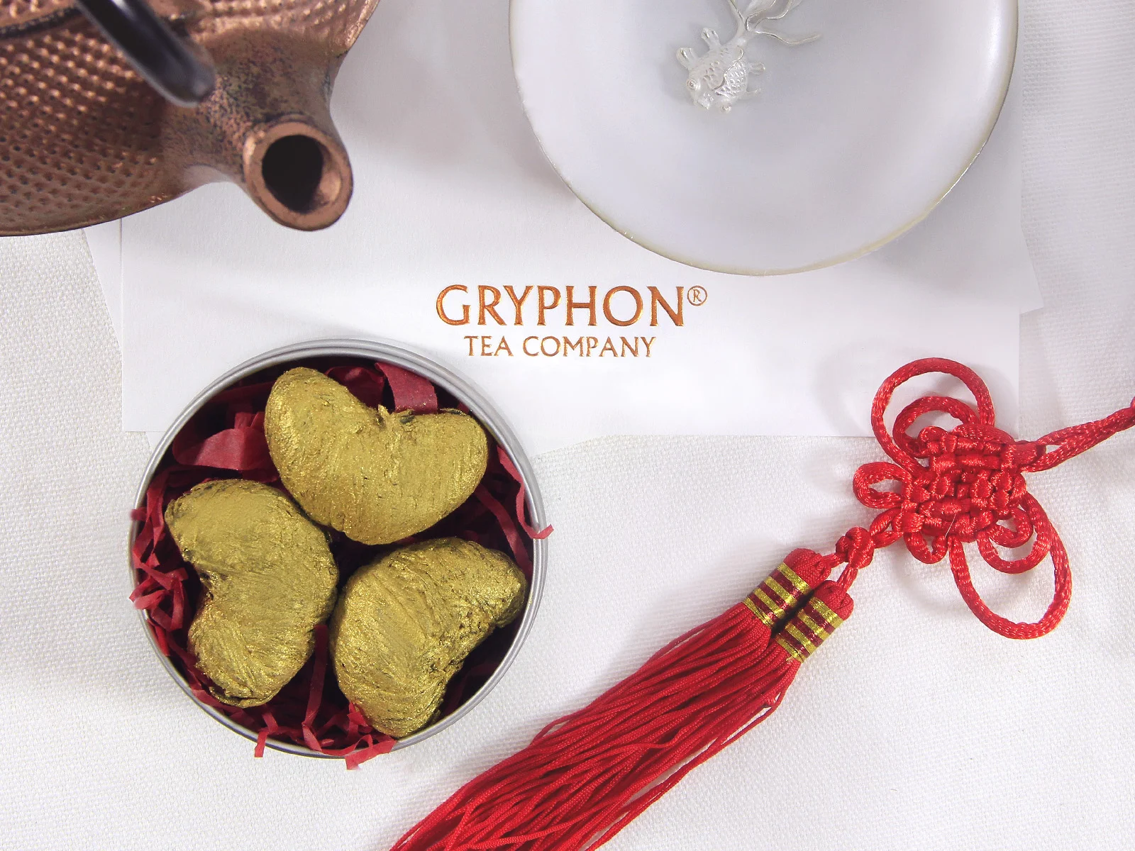 Golden Nugget Flowering Tea with Gryphon Tea Company