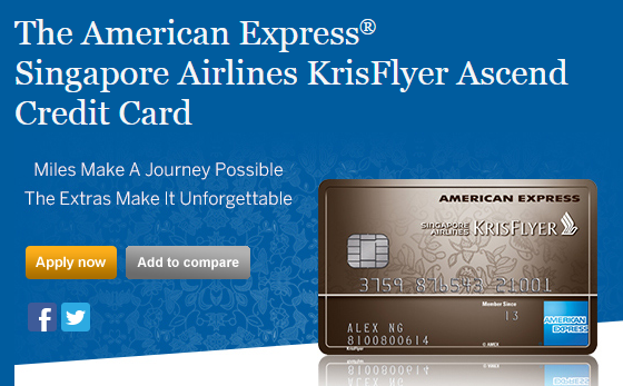The American Express® Singapore Airlines KrisFlyer Ascend Credit Card | Photo Credit: American Express