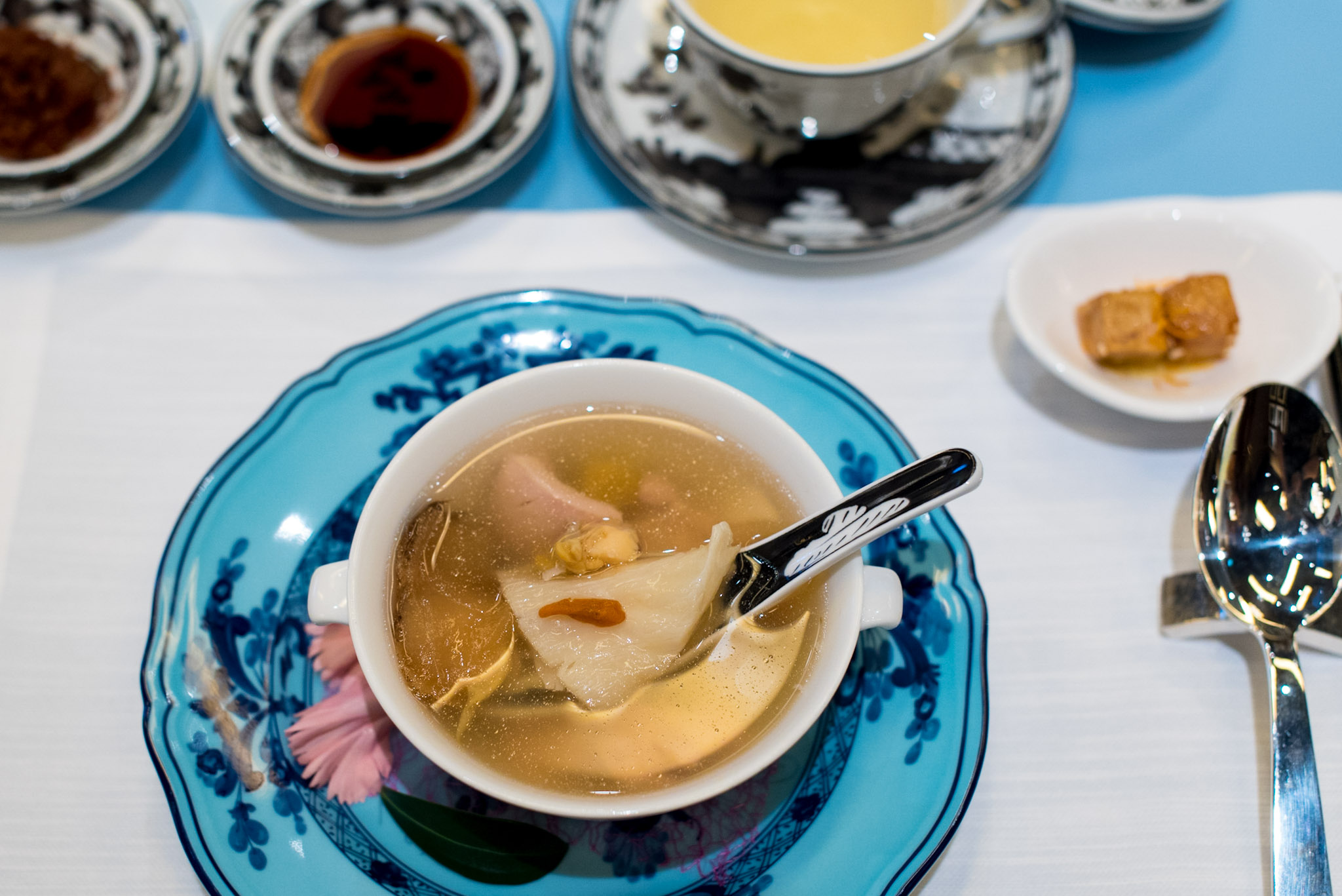 Double-boiled Chicken Soup, Sea Whelk, Fish Maw and Hericium Summer Pavilion - The Ritz-Carlton, Millenia Singapore