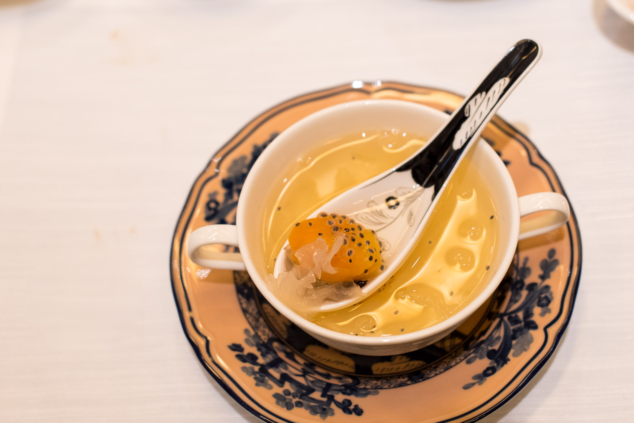 Chilled Apricot, Fungus and Basil Seeds Summer Pavilion - The Ritz-Carlton, Millenia Singapore