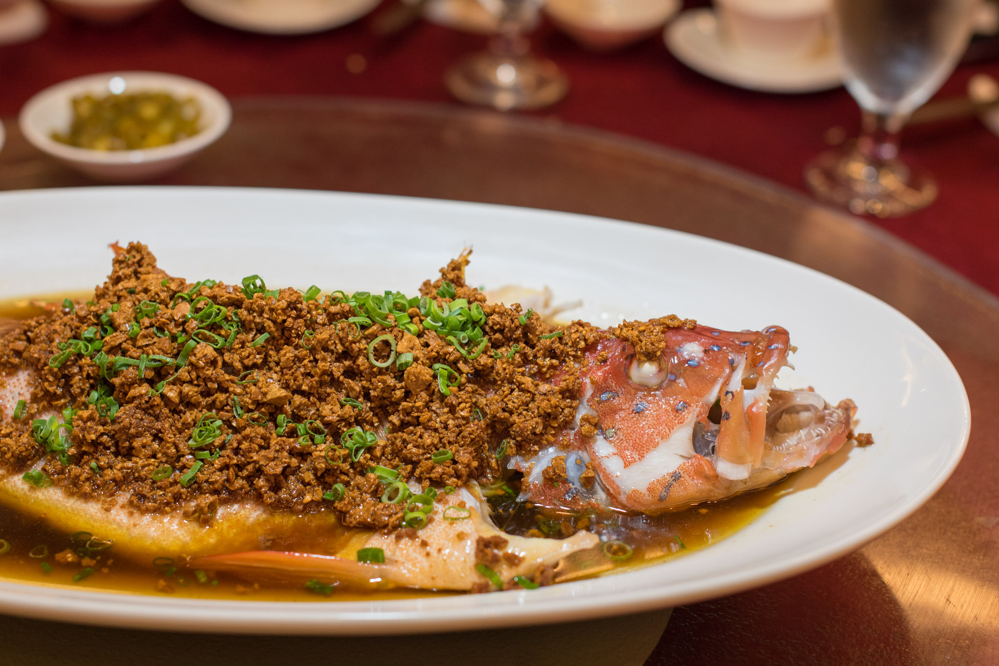 Steamed Red Garoupa in Superior Soya Sauce with Soybean Crumbs Park Hotel Clarke Quay
