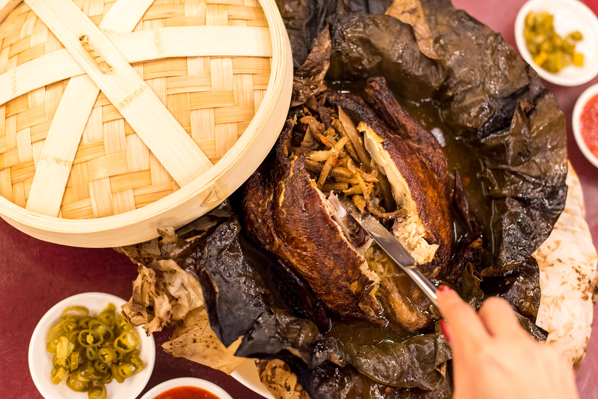 Emperor Herbal Chicken in a Basket Park Hotel Clarke Quay