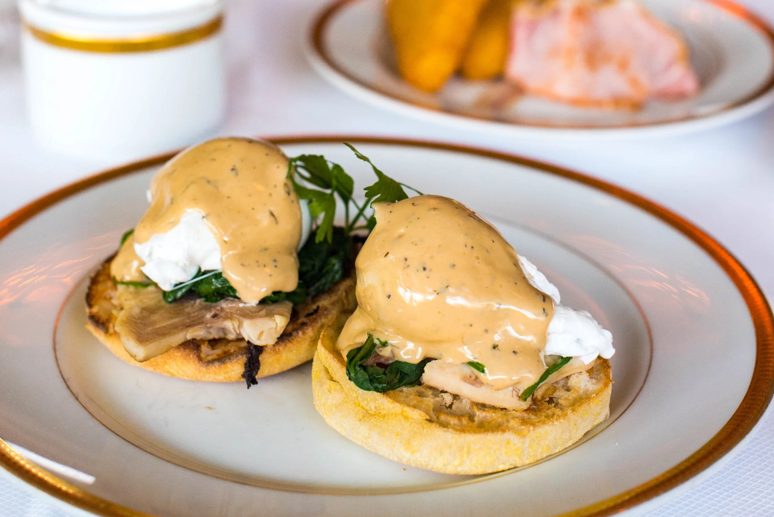 Smoked Ocean Trout, Spinach and Bearnaise Sauce - Breakfast Valley Wing - Shangri-La Hotel, Singapore