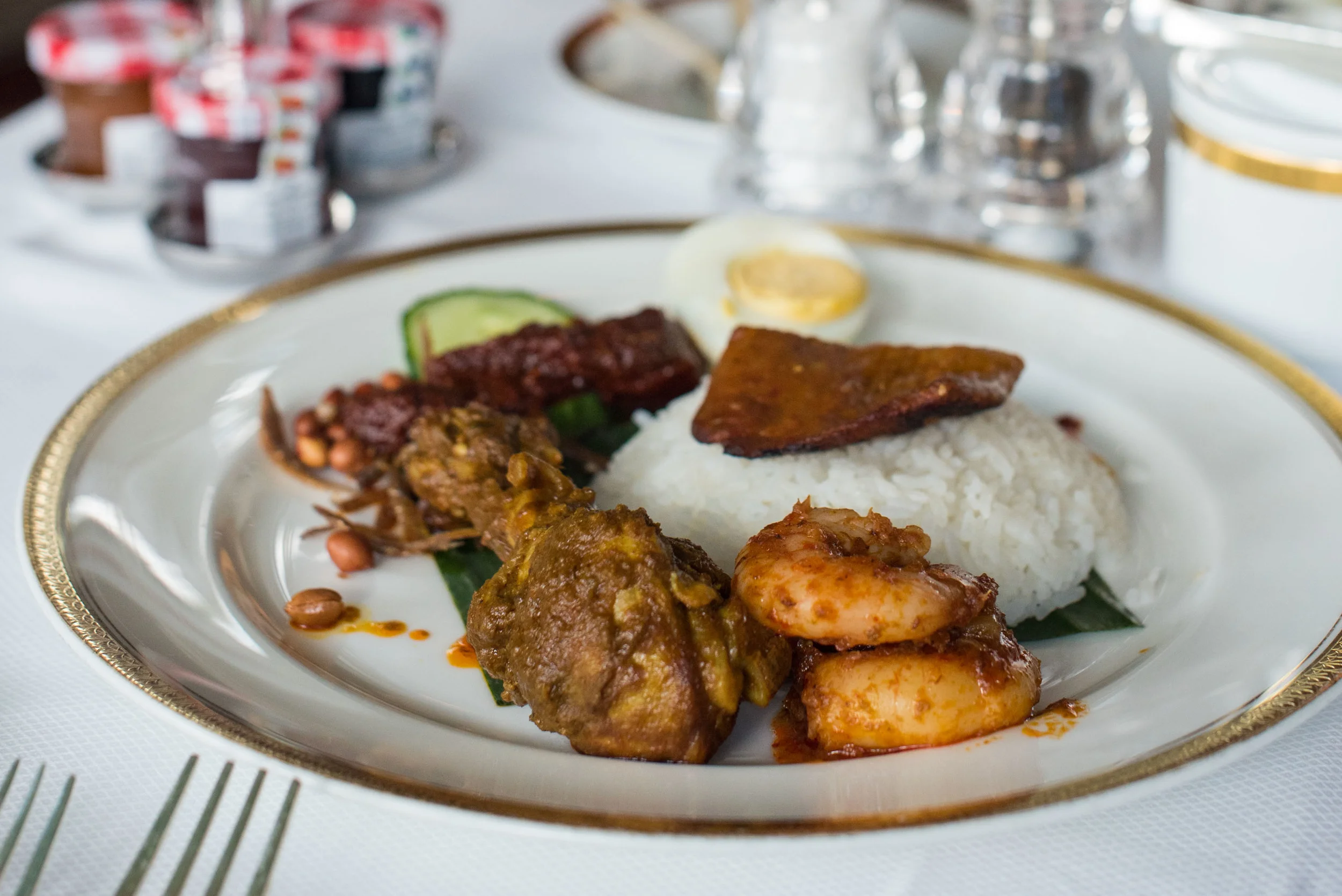 Singaporean Breakfast (Nasi Lemak) - Breakfast Valley Wing - Shangri-La Hotel, Singapore