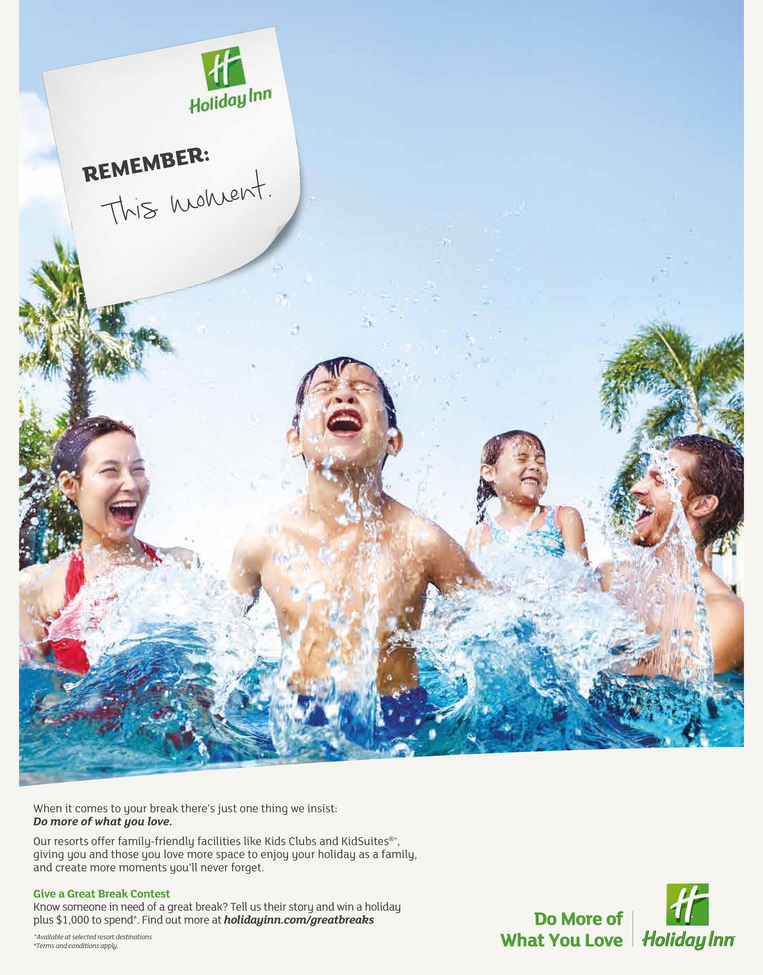 WIN a US$1,000 Holiday Inn Stay in APMEA + US$1,000 Spending Money