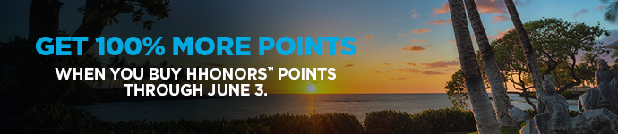 100% Bonus Hilton HHonors Points