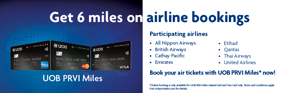 Earn 6 Miles per Dollar on Flights with UOB PRVI Miles | Photo Credit: UOBTravel