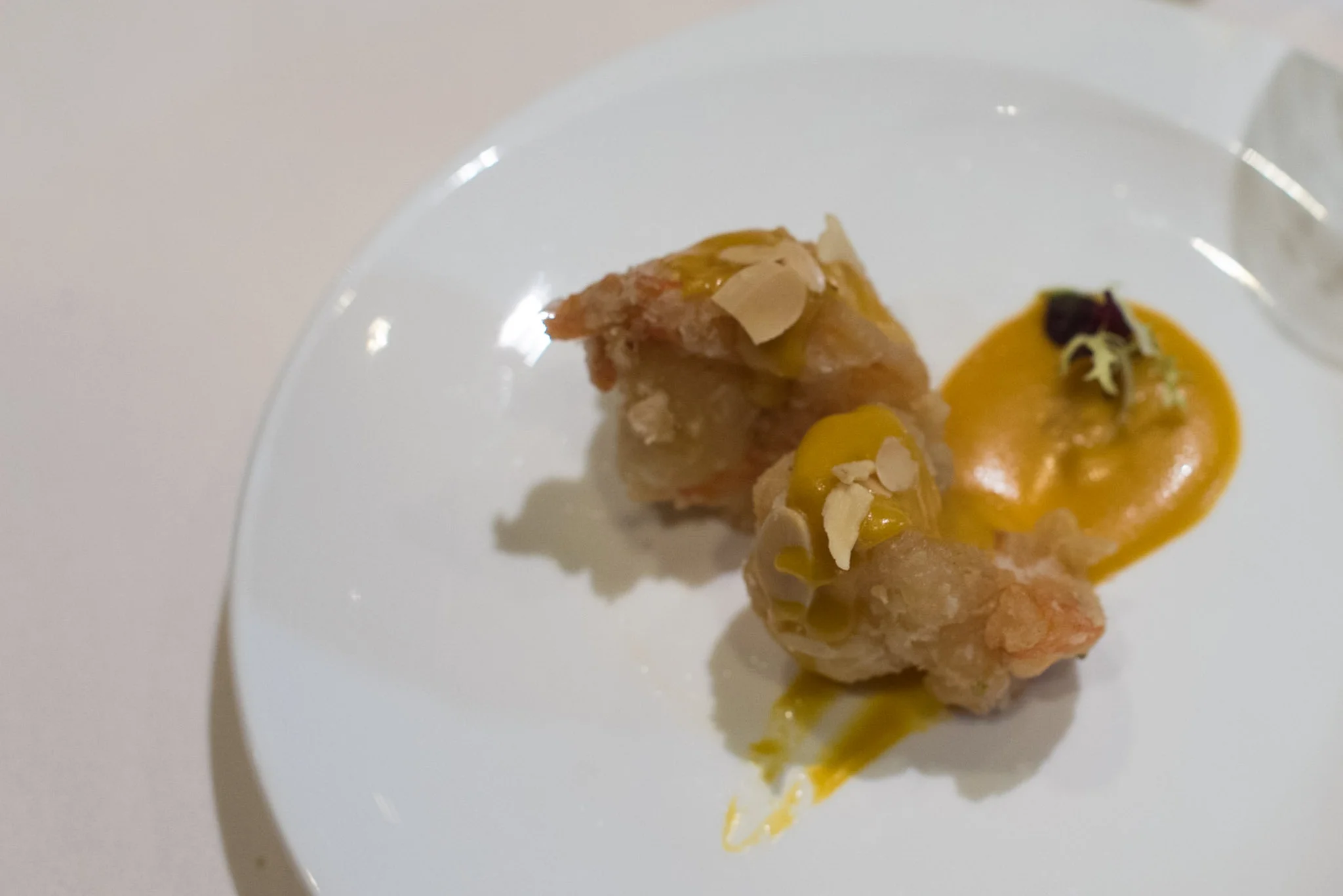 Deep-fried Prawns in Pumpkin Butter Sauce (S$35++) Wan Hao - Singapore Marriott Tang Plaza Hotel