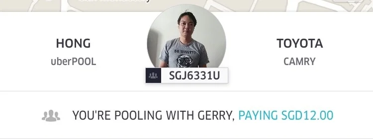 uberPOOL in Singapore