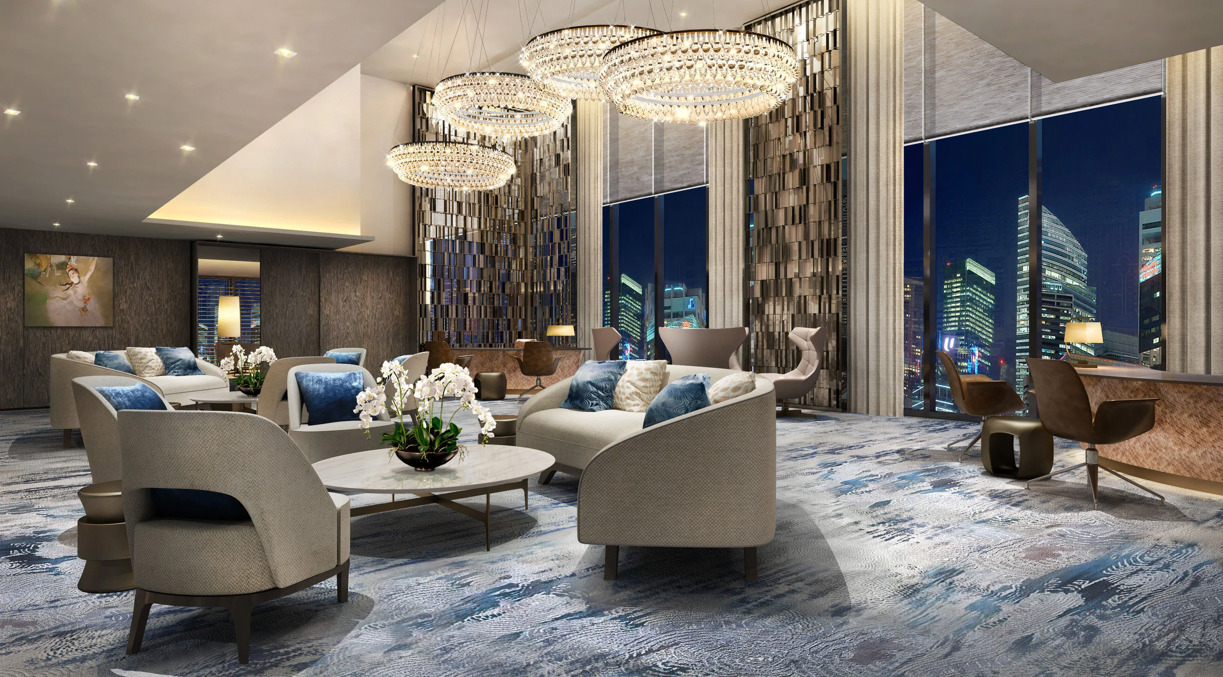 Lobby Reception | Photo Credit: Oakwood Premier OUE Singapore