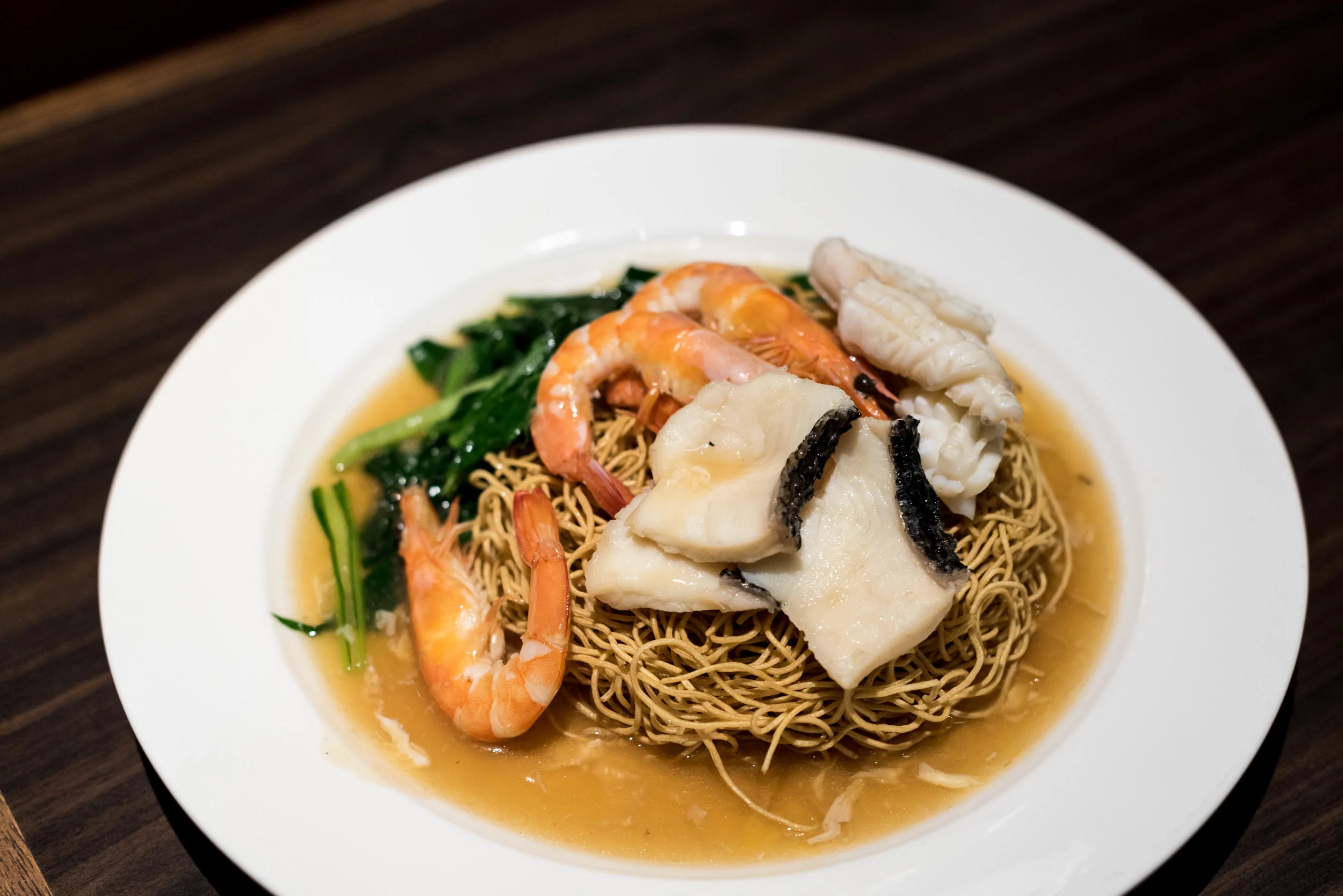 Crispy Egg Noodle - Wok Hei Specialties White Rose Cafe - York Hotel Singapore