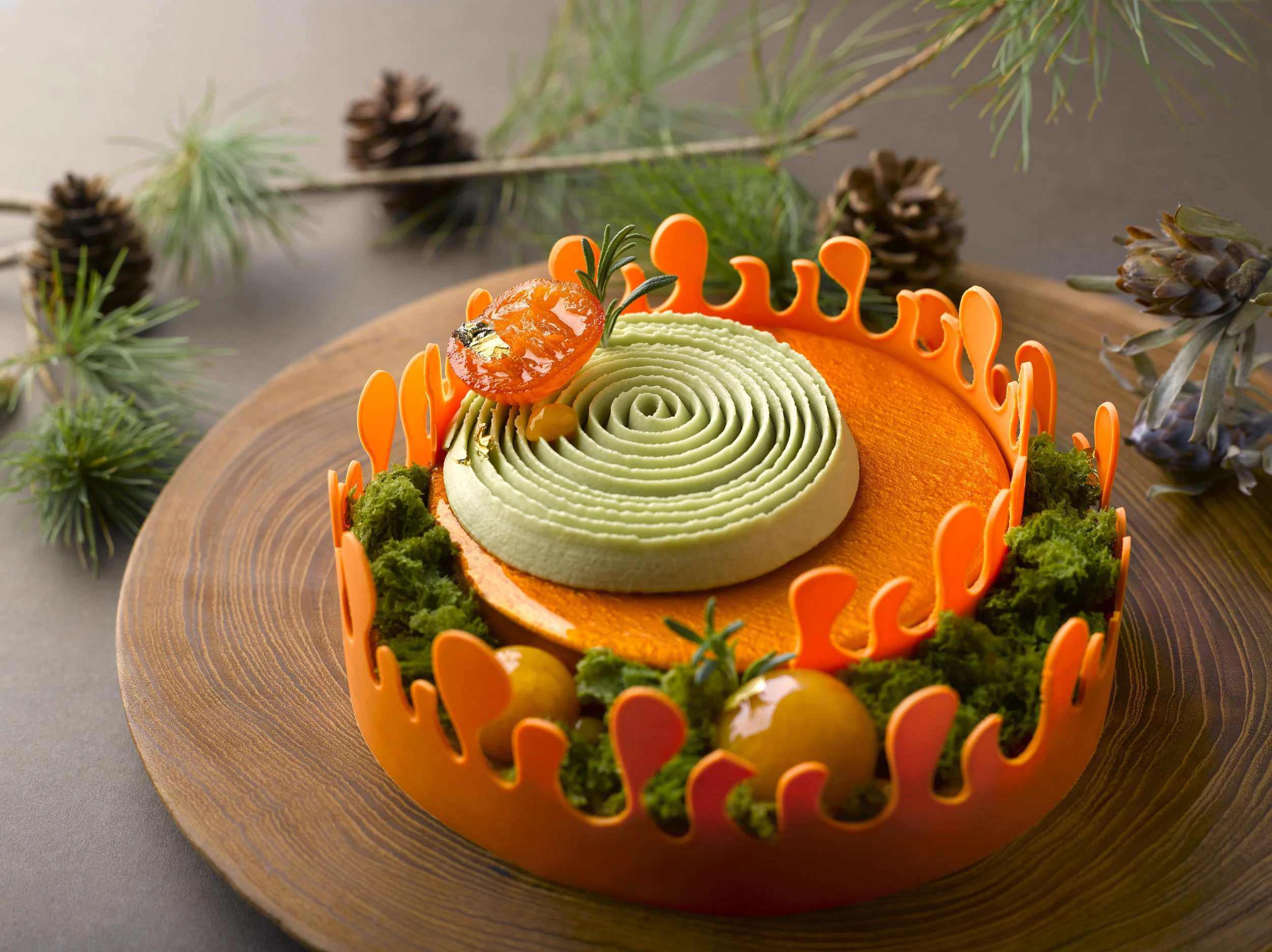 Christmas Apricot Pistachio Pie | Photo Credit: Mandarin Oriental, Singapore