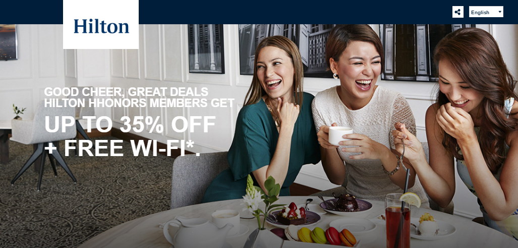 35% Off Hilton Hotels in Asia-Pacific - Book by 20 January 2017