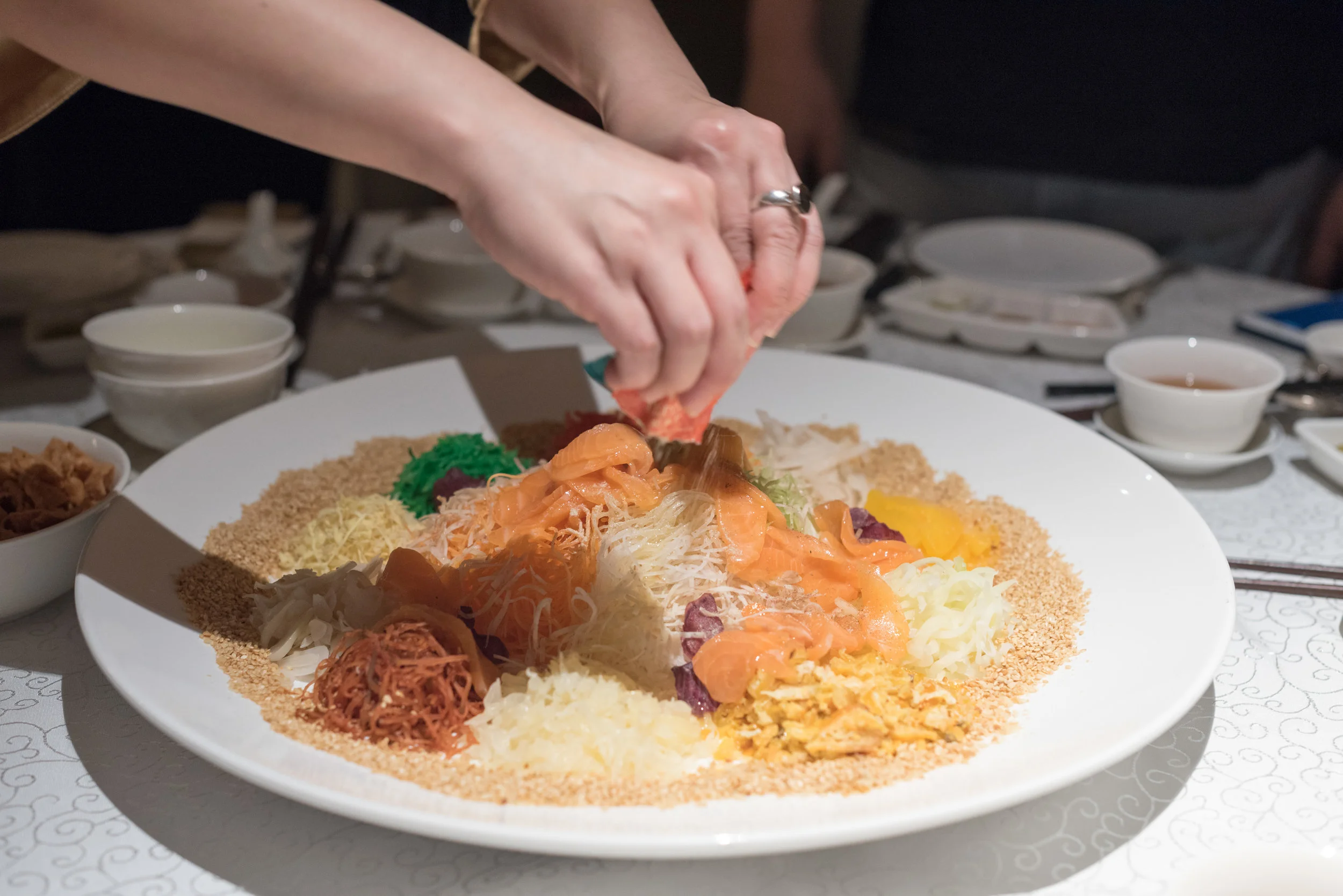 Prosperity “Yu Sheng” with Norwegian Salmon Yan Ting - The St. Regis Singapore