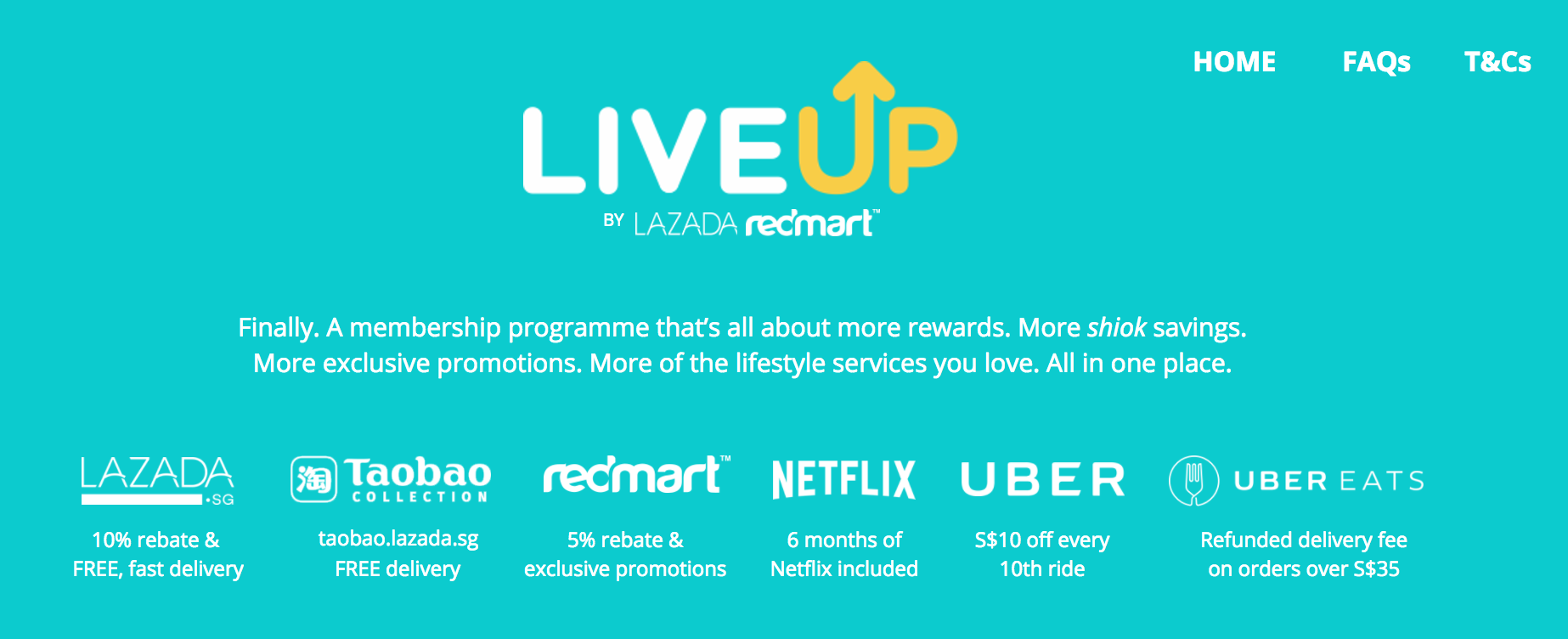 Get Uber VIP in Singapore with LiveUp Lifestyle Annual Membership - Savings on Uber, Netflix, RedMart and Lazada!