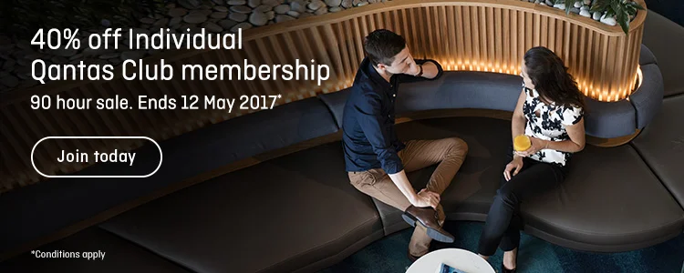 40% off Qantas Club Membership (Individual) | Photo Credit: Qantas