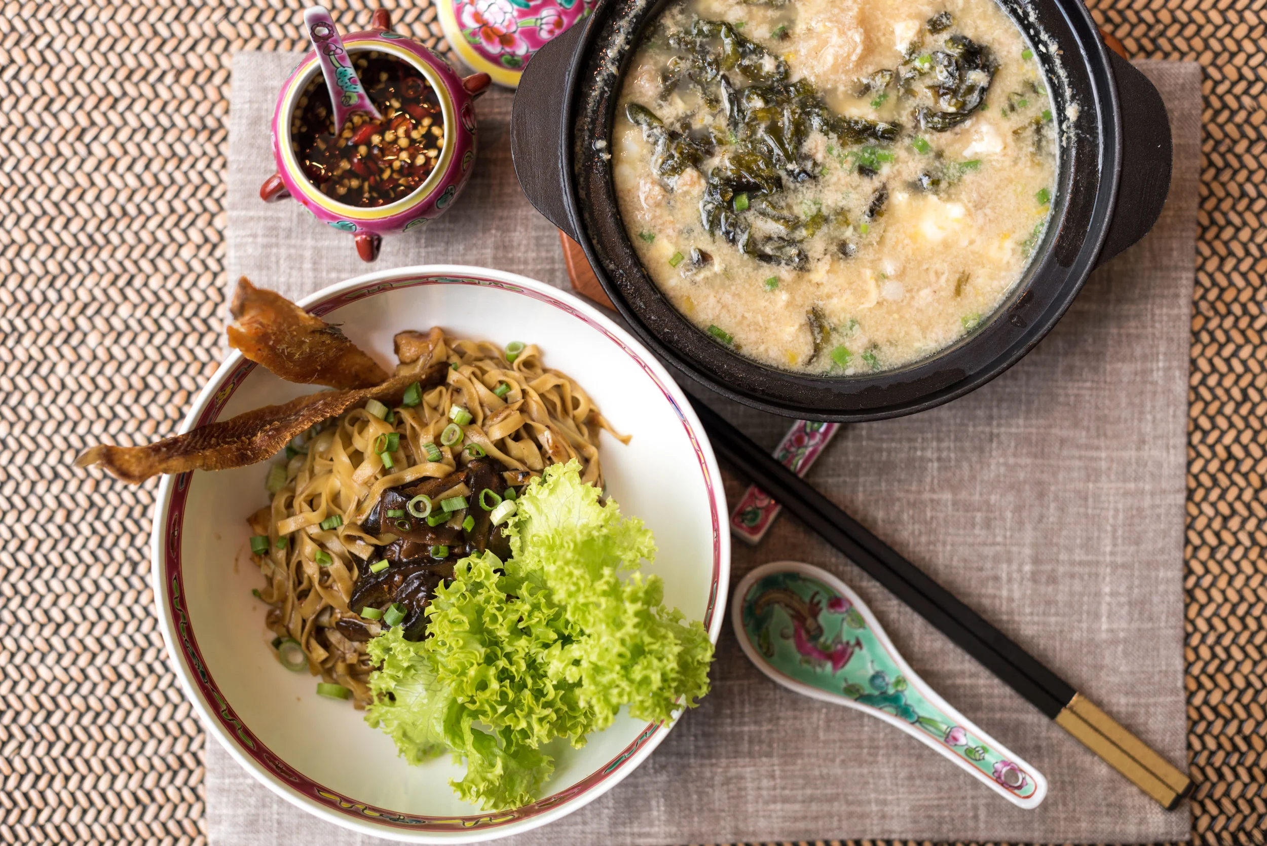 Bar Chor Mee with Fish Maw Soup Lobby Lounge - Shangri-La Hotel, Singapore