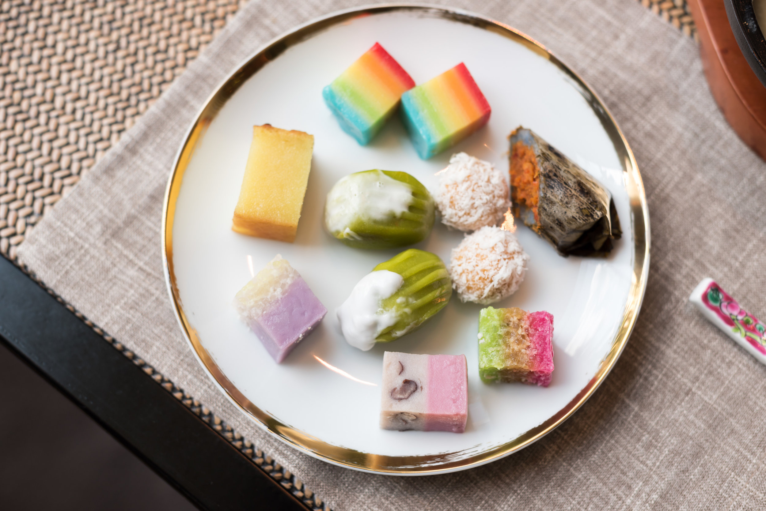 Selection of Kuehs and Desserts Lobby Lounge - Shangri-La Hotel, Singapore