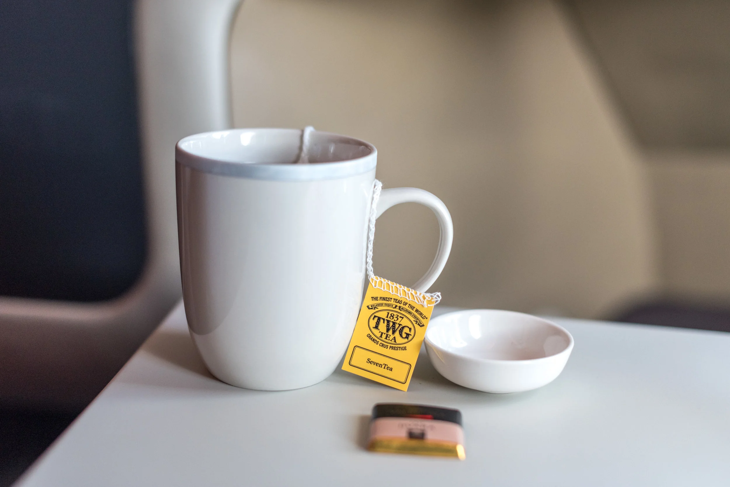 SevenTea by TWG and Pralines - Lunch Service Singapore Airlines Business Class SQ286 A380-800 - AKL to SIN
