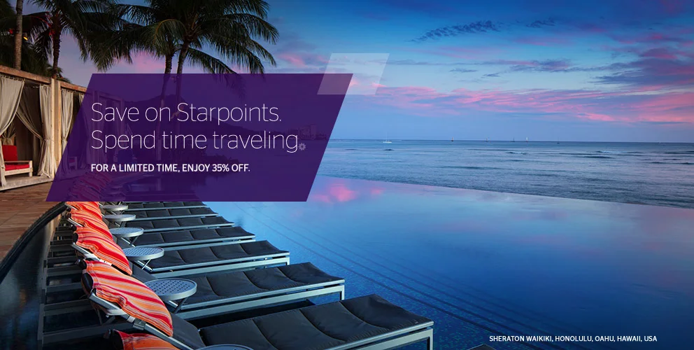 35% off Starpoints - Business Class flight to Tokyo (or Southeast Asia) for USD 455!