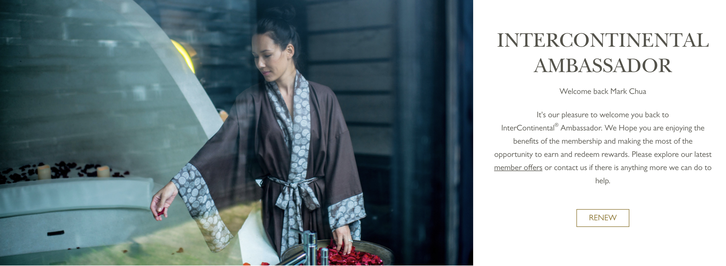 Renewing my InterContinental Ambassador Membership for 14,000 IHG Rewards Club Points