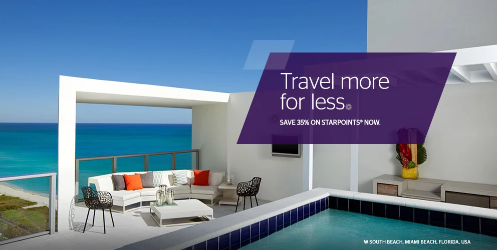 Buy Starpoints at 35% off - Convert 20,000 Starpoints into 25,000 Miles!