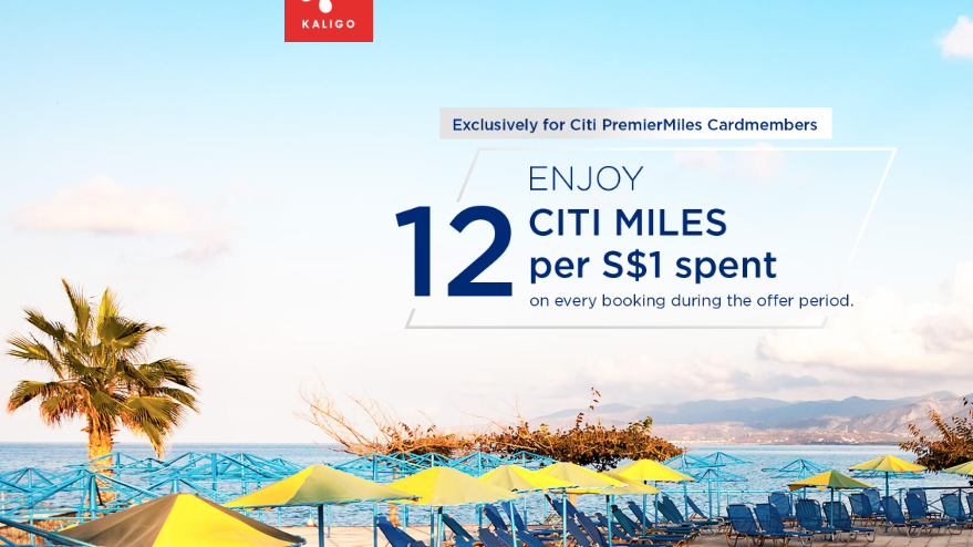 12 Miles per Dollar on Hotel Bookings made on Kaligo with Eligible Citibank Credit Cards
