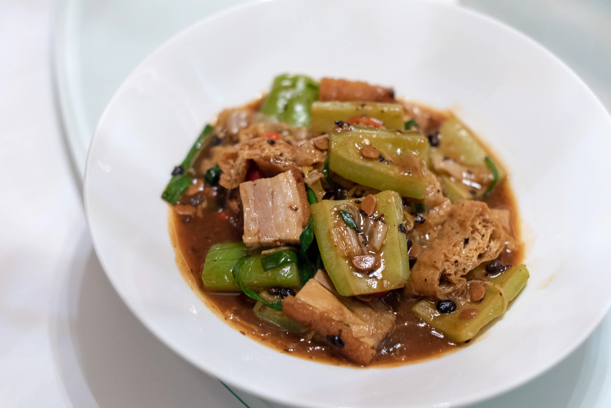 Home Style Crispy Pork Stir-fry (S$16++) Madame Fan - NCO Club at the JW Marriott Singapore South Beach