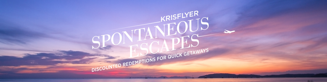 Singapore Airlines is offering up to 50% off Required Miles for Redemption Flights in March - KrisFlyer Spontaneous Escapes