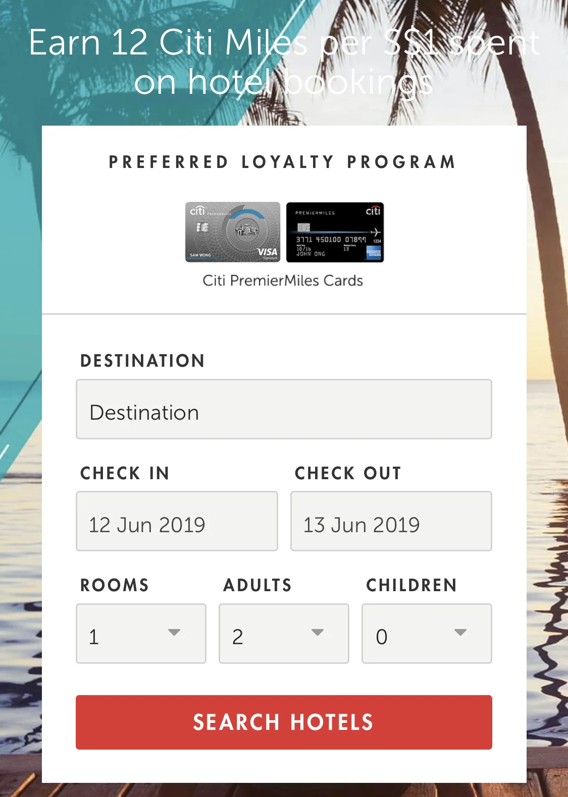 12 Miles per Dollar for Hotel Bookings made on Kaligo for Citibank Credit Cardholders - until 31 July 2019!