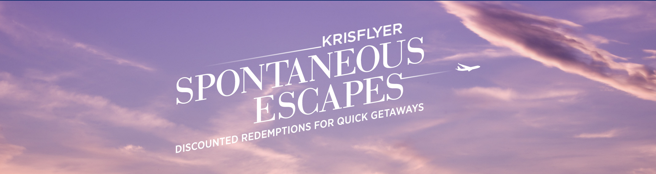  KrisFlyer Spontaneous Escapes for September 2019 Travel on Singapore Airlines and SilkAir - 30% Redemption Discount!