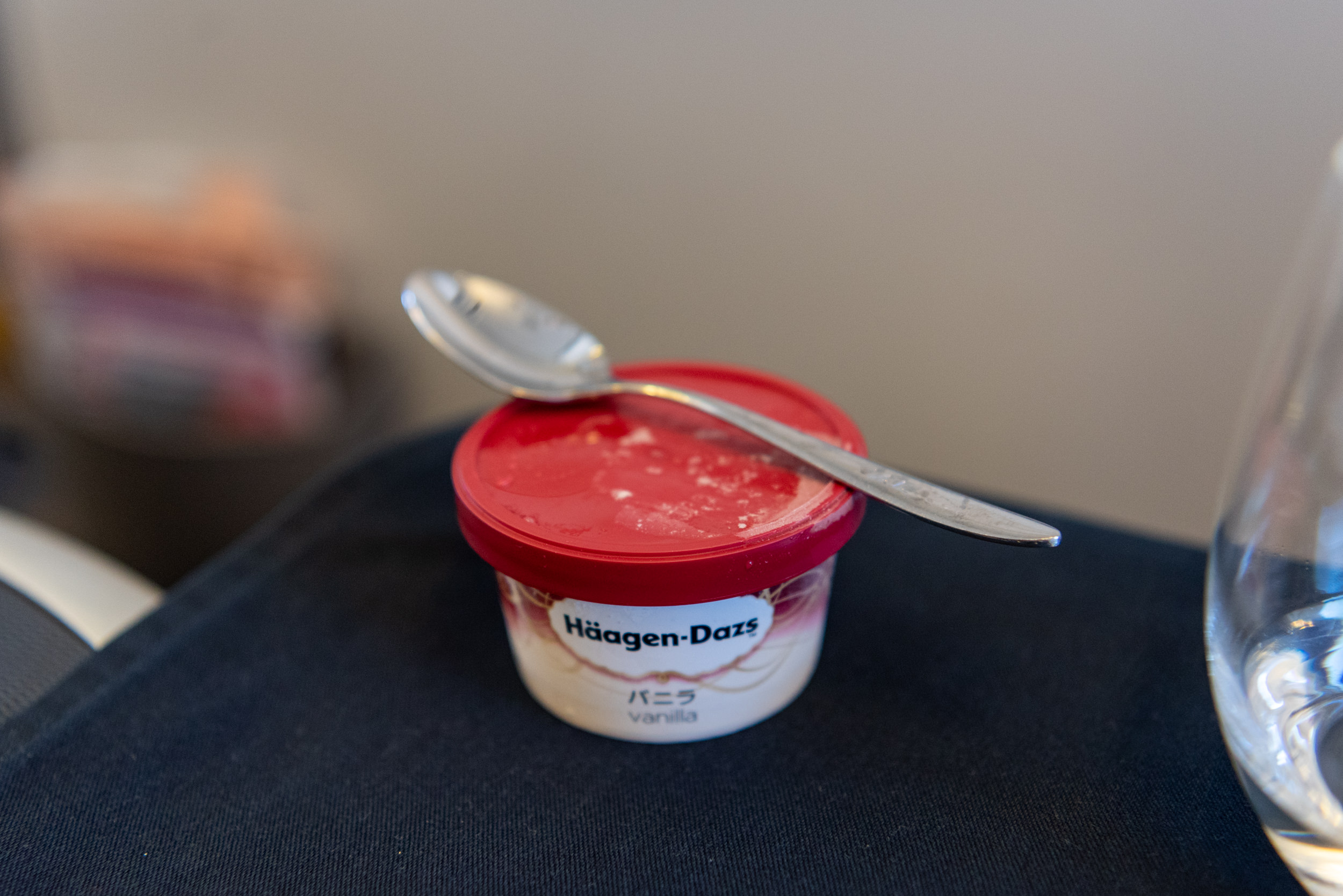 Häagen-Dazs Ice-Cream Japan Airlines Business Class JL805 737-800 - NRT to TPE