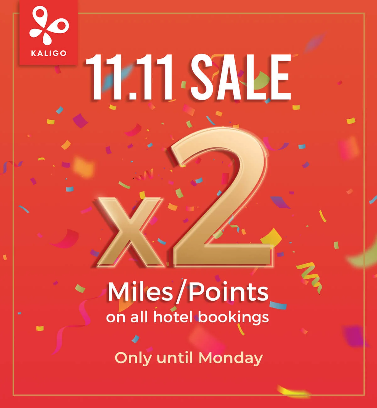 Double Miles and Points on Hotel Bookings Made on Kaligo - 8-11 November 2019 Only! 