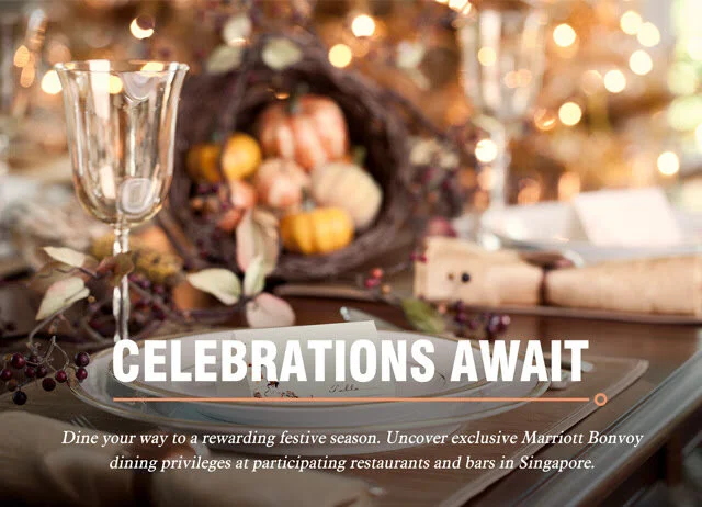 Enjoy Marriott Bonvoy Elite Bonus Points (up to 75%) and F&amp;B Discount at Selected Restaurants and Bars in Singapore Without Staying 