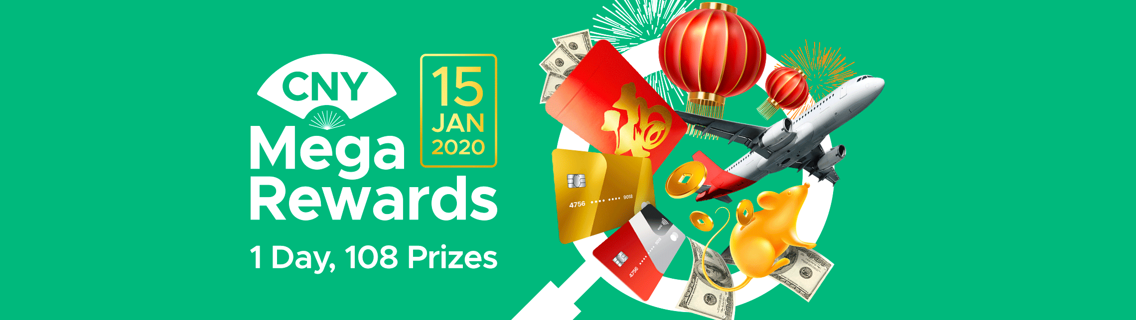 S$288 Cash Bonus with New Card Sign-ups (and up to S$50 Cash Bonus for Existing Members) on 15 January 2020 Only
