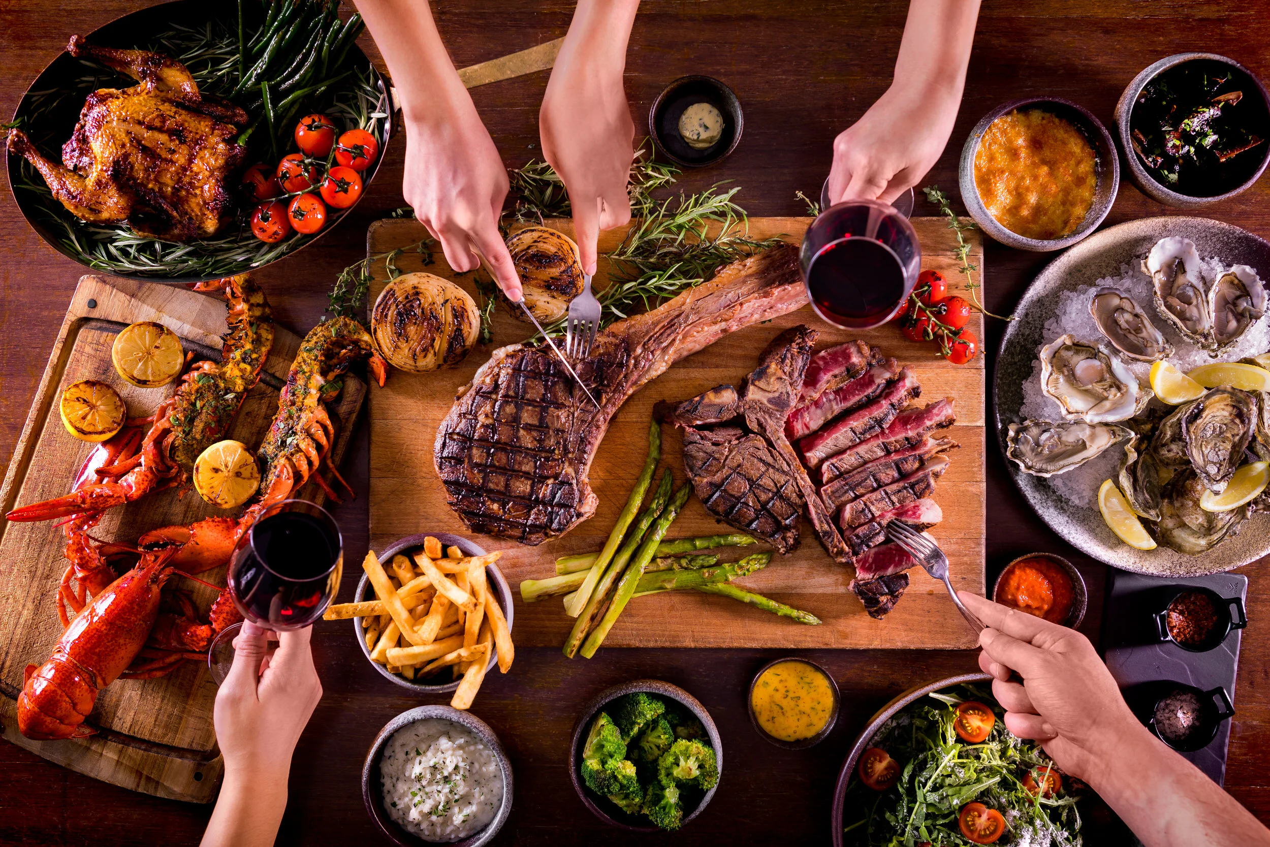 The Steak-Cation Celebration Package at Hilton Singapore Comes With Dinner, 2-Hour Free-Flow Wines, a Room and Late Checkout